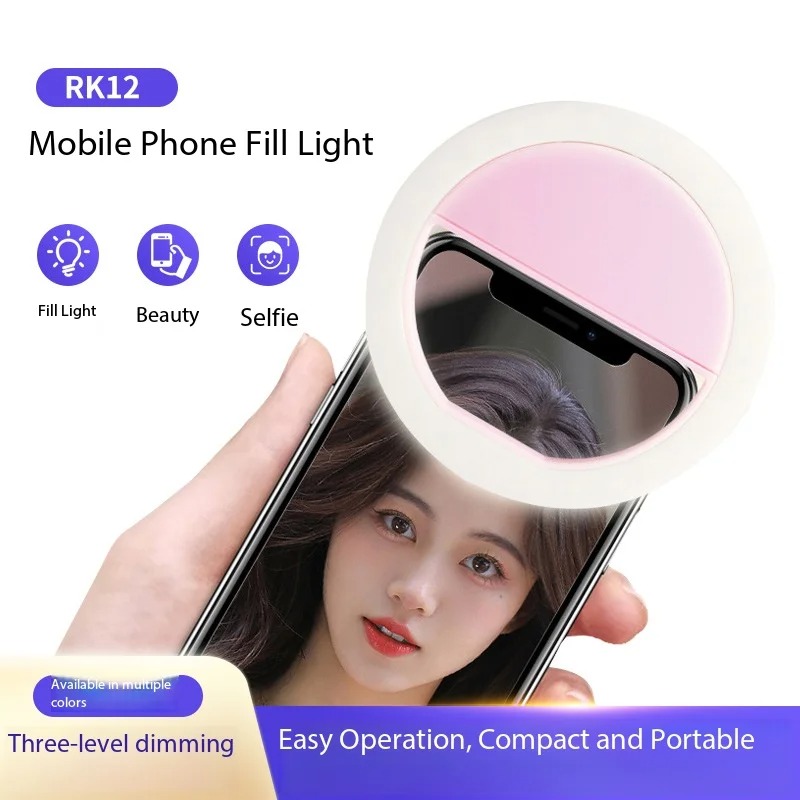 Photography Lighting Product - Rechargeable Clip On Selfie Ring Light