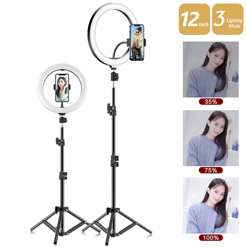 Photography Lighting Set - LED Round Lamps Dimmable Ring Light