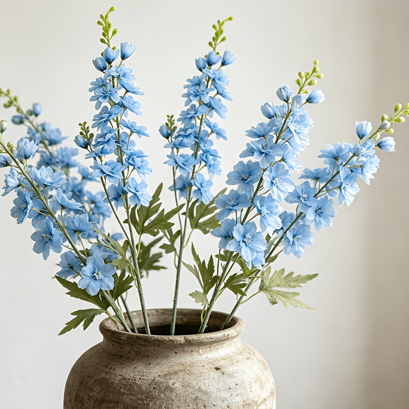 Photography Artificial Lighting - 6 Pieces, Without Vase, Delphinium Artificial