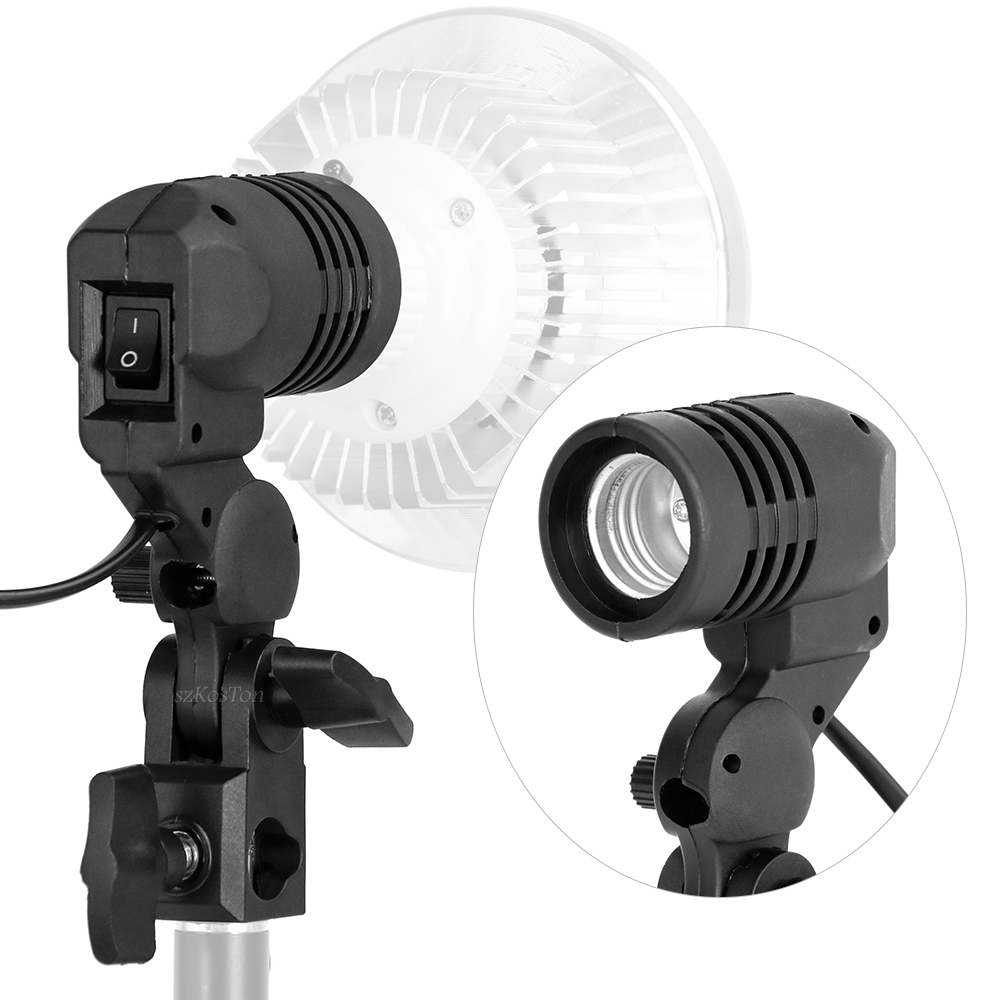 Photography Lighting Umbrella - Single Head Bulb Holder E27 Socket