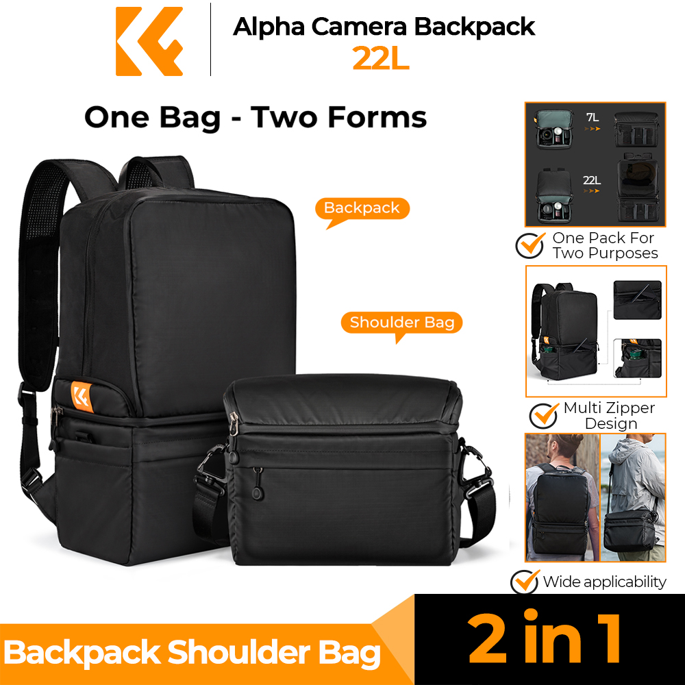 Photography Lighting Equipment Bags - K&F CONCEPT 22L Camera Backpack 2