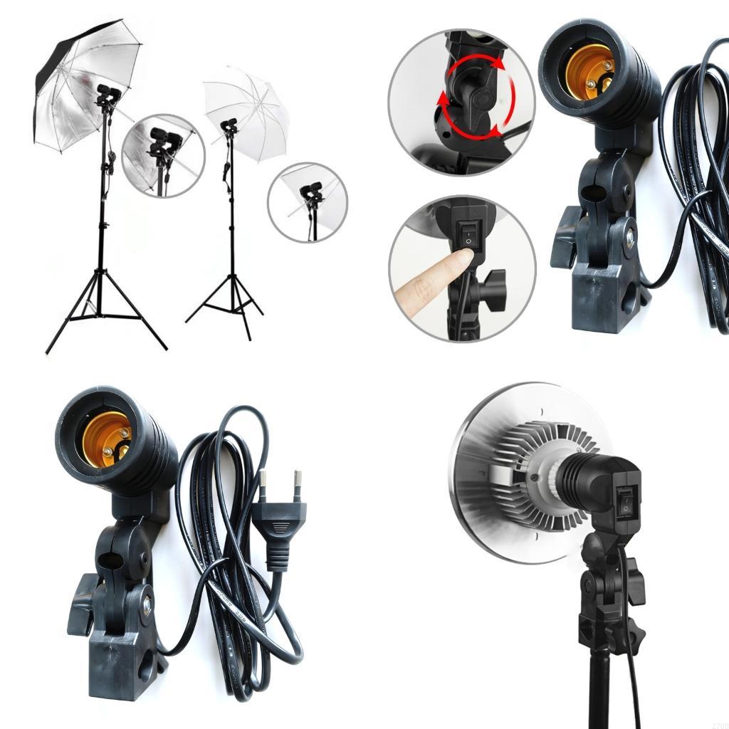 Photography Lighting Umbrella - E27 Light Socket Mount with Build