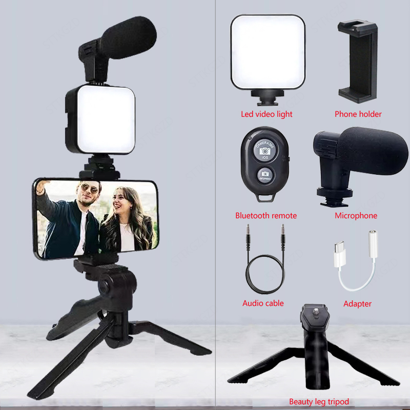 Iris Photography Led Lighting Pack - AY49 Smartphone Vlogging Kit With Tripod