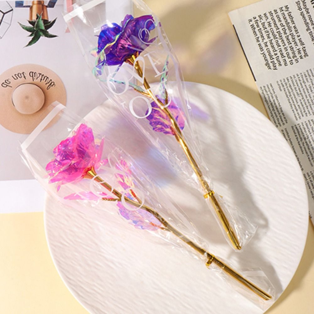 Glowing Gold Foil Rose Flower  - Photography Artificial Lighting ulasan dan harga
