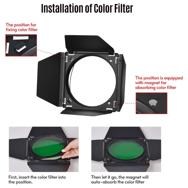Barn Door+Honeycomb Grids + 4  - Honeycomb Grid Filter ulasan dan harga
