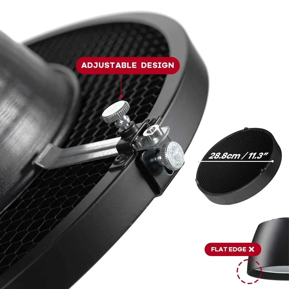 28cm 30 40 50 60 Degree Honeyc - Honeycomb Grid Filter ulasan dan harga