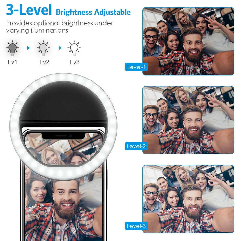 USB Rechargeable LED Selfie Ri - Photography Lighting Product ulasan dan harga