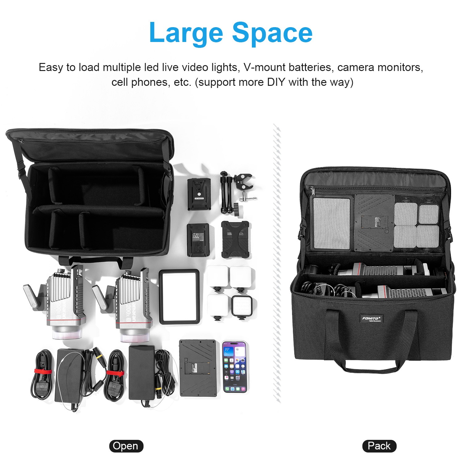 FOMITO Camera Bag Crossbody Sh - Photography Lighting Equipment Bags ulasan dan harga
