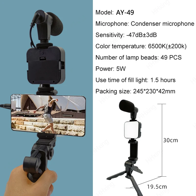 Smartphone Vlogging Kit With T - Iris Photography Led Lighting Pack ulasan dan harga