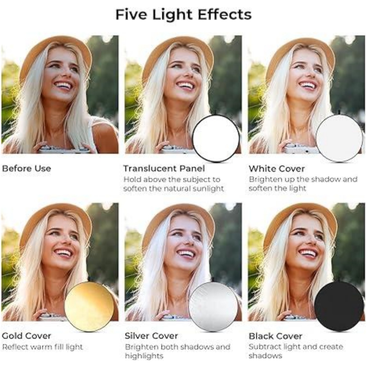 HUANYINGBJB Portable 5 in 1 Ph - Photography Lighting Reflector ulasan dan harga