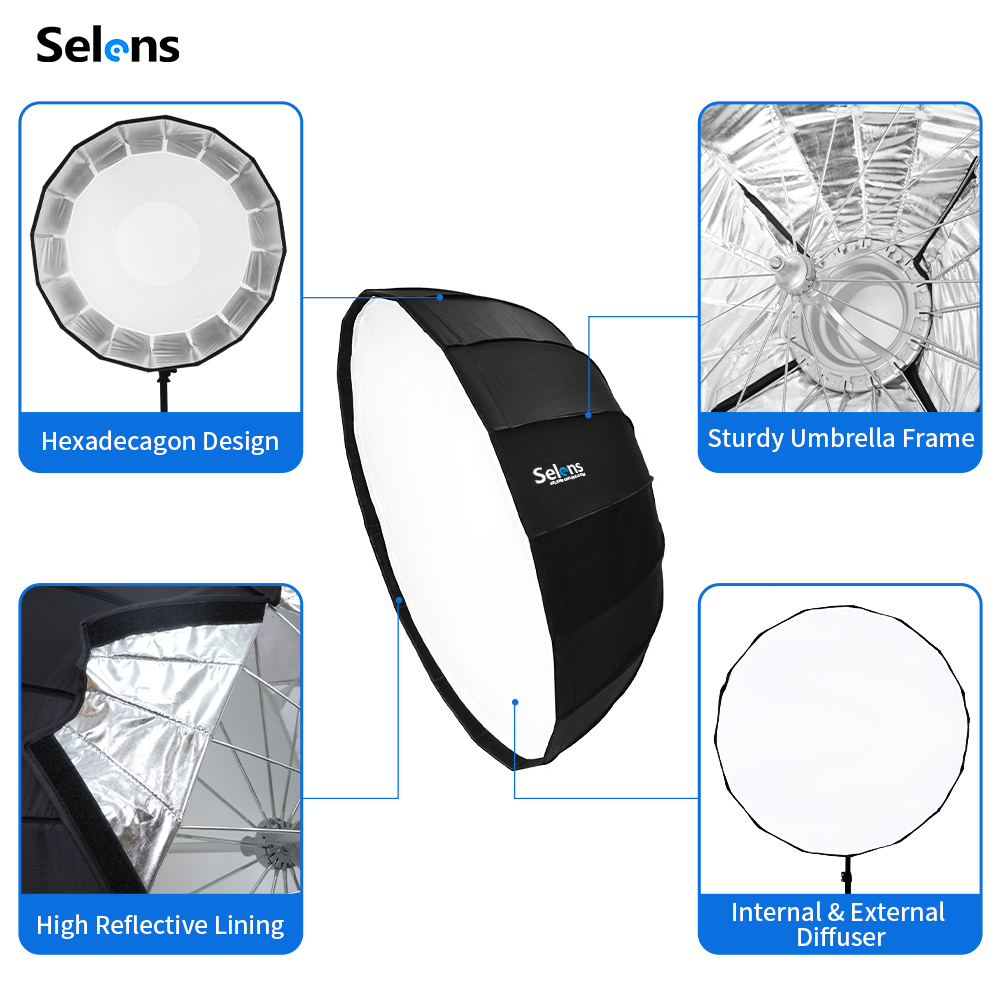 Selens 85cm Umbrella Radar Sof - Photography Lighting Umbrella ulasan dan harga
