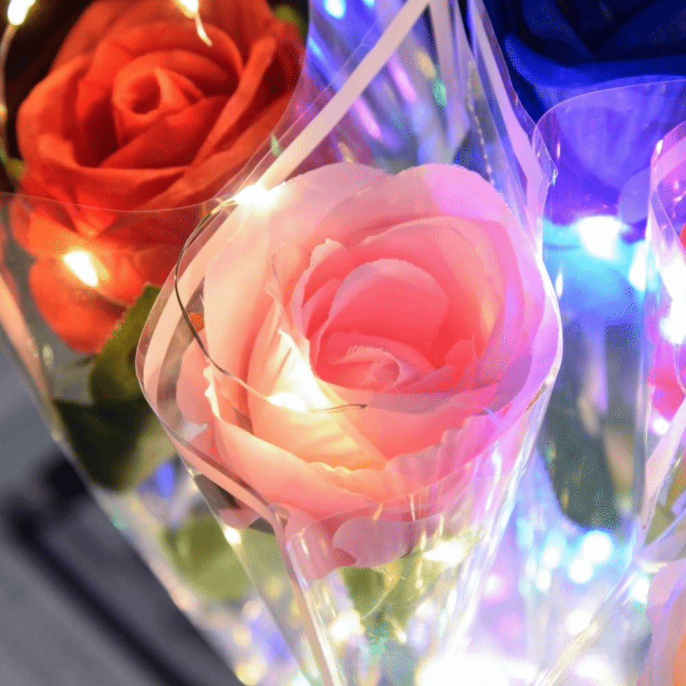 Glowing Artificial Rose Flower - Photography Artificial Lighting ulasan dan harga