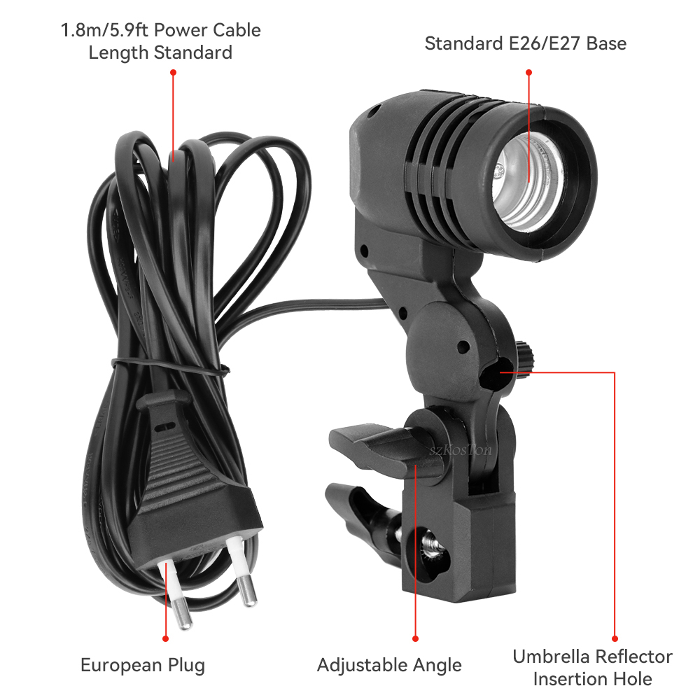 Single Head Bulb Holder E27 So - Photography Lighting Umbrella ulasan dan harga