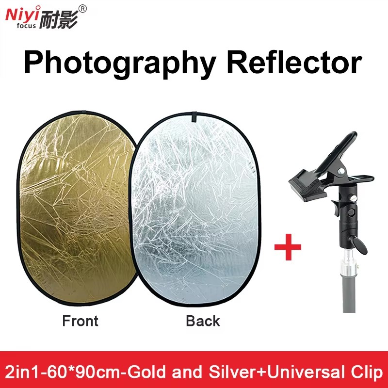 2in1 Round Portable Reflector  - Photography Lighting Reflector ulasan dan harga
