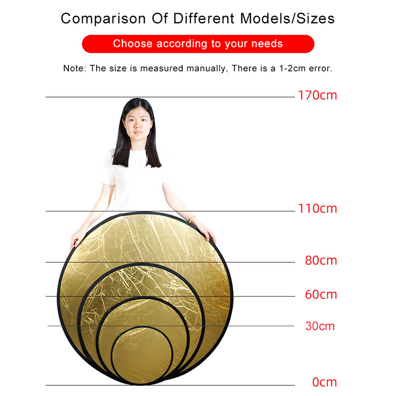 2in1 Round Portable Reflector  - Photography Lighting Reflector ulasan dan harga