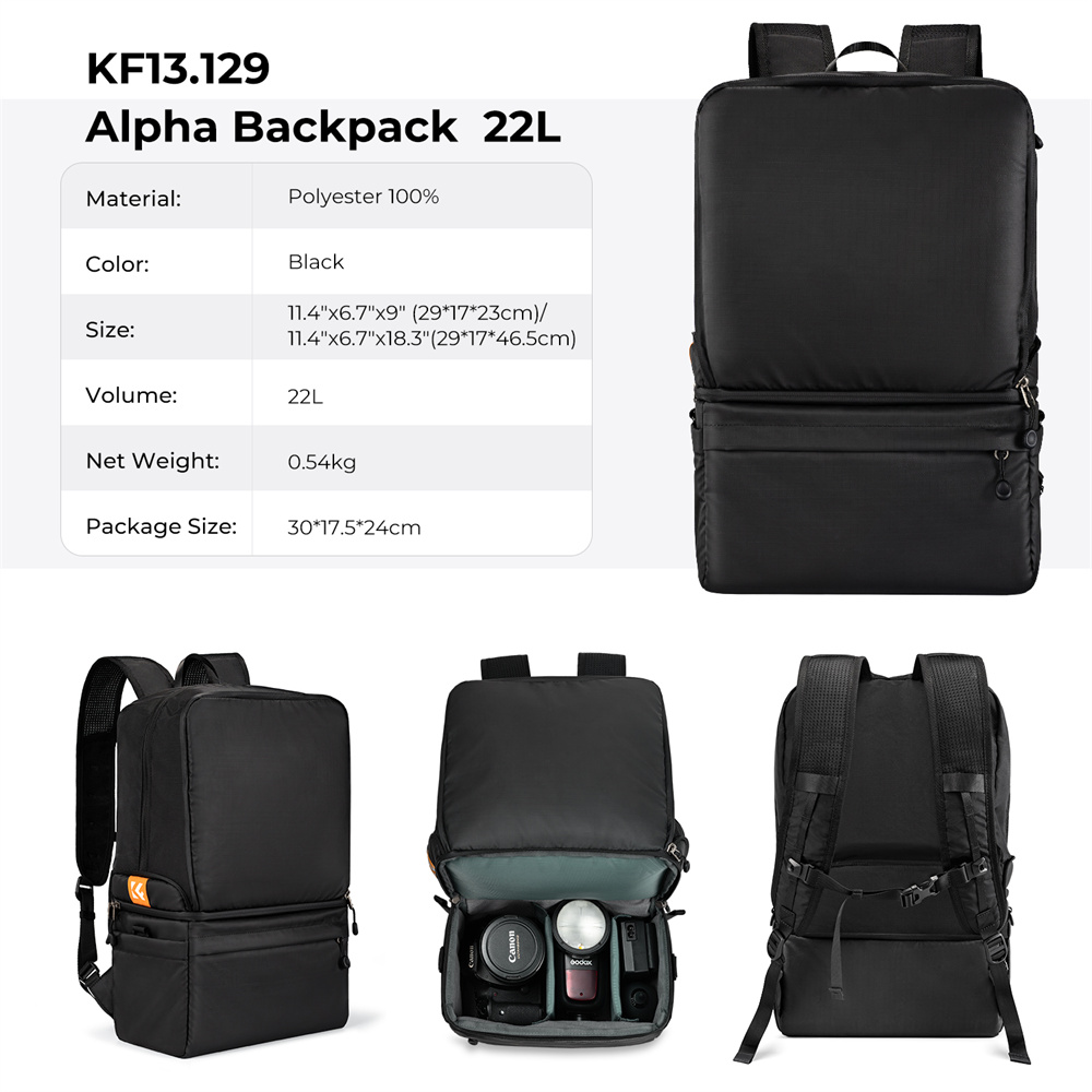 K&F CONCEPT 22L Camera Backpac - Photography Lighting Equipment Bags ulasan dan harga
