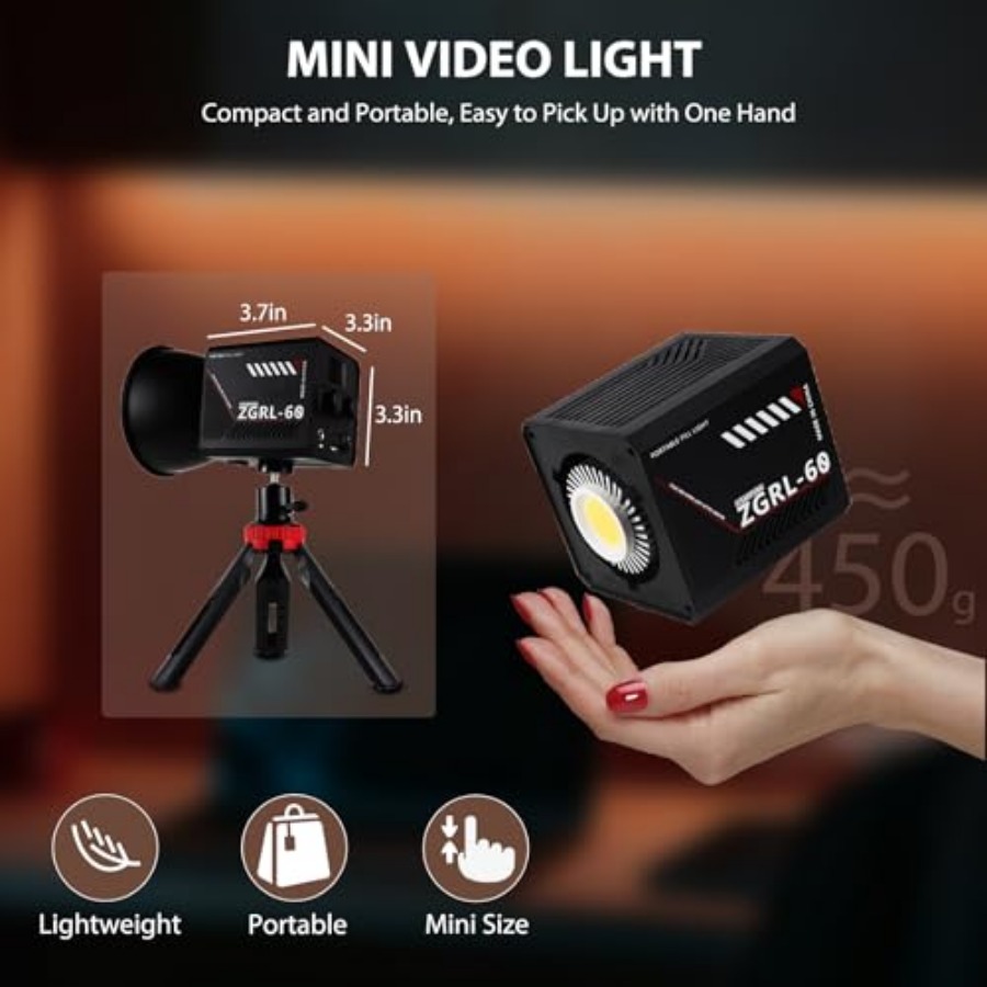 60W COB LED Video Light Handhe - Photography Lighting Portable ulasan dan harga