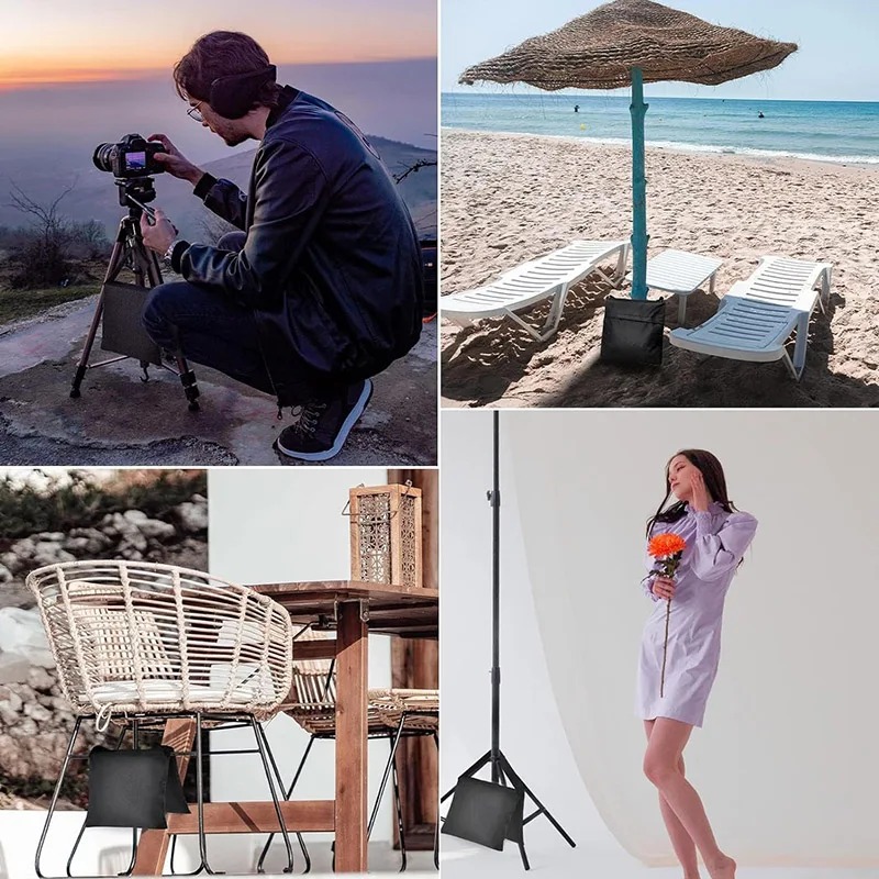 4pcs/2pcs/1pc Black Sand Bag W - Photography Lighting Bag ulasan dan harga