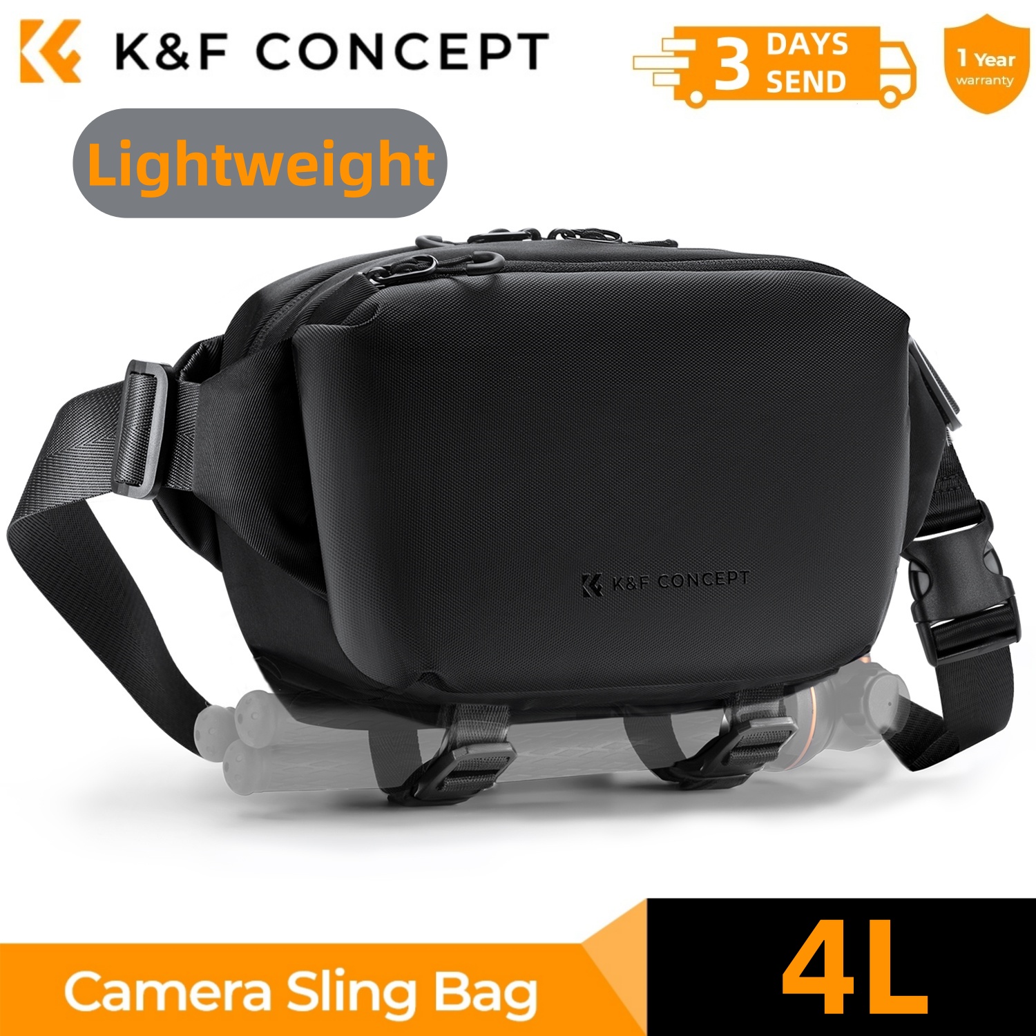 K&F CONCEPT 4L Camera Sling Ba - Photography Lighting Equipment Bags ulasan dan harga