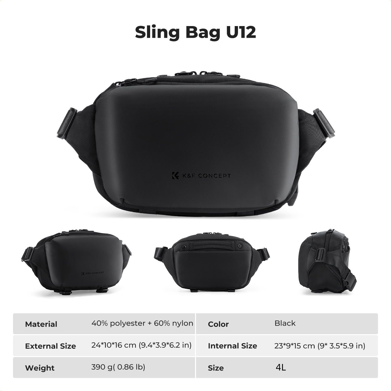 K&F CONCEPT 4L Camera Sling Ba - Photography Lighting Equipment Bags ulasan dan harga