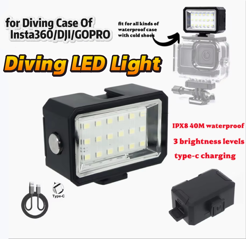 Video Fill Light 40M Waterproo - Iris Photography Led Lighting Pack ulasan dan harga