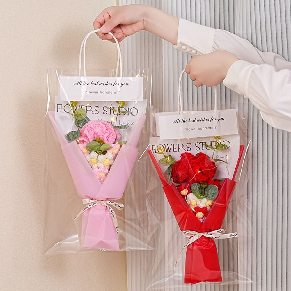 Knitted Crochet Flowers Bouque - Photography Artificial Lighting ulasan dan harga