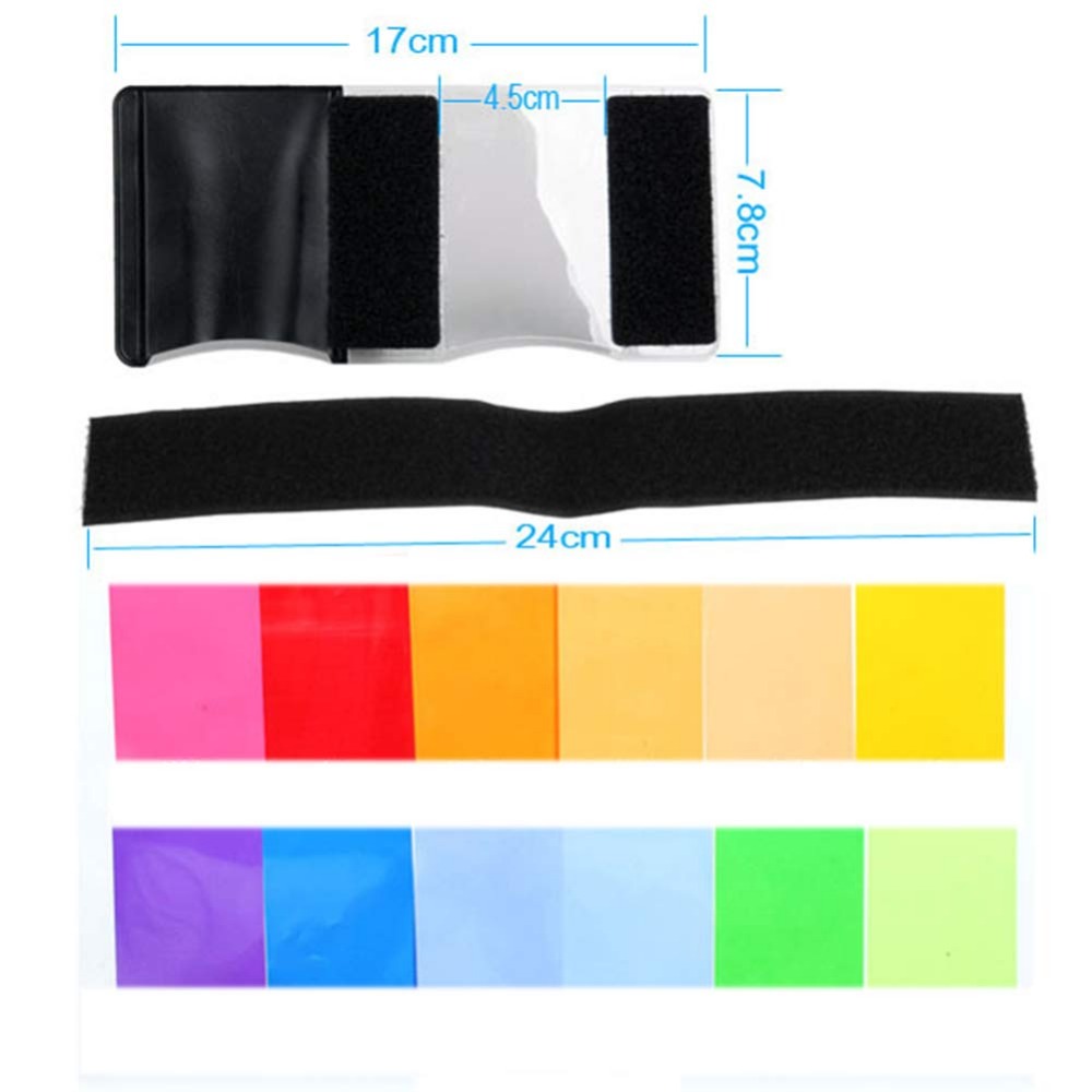12 Colors Camera Flash Gels Li - Photography Lighting Product ulasan dan harga