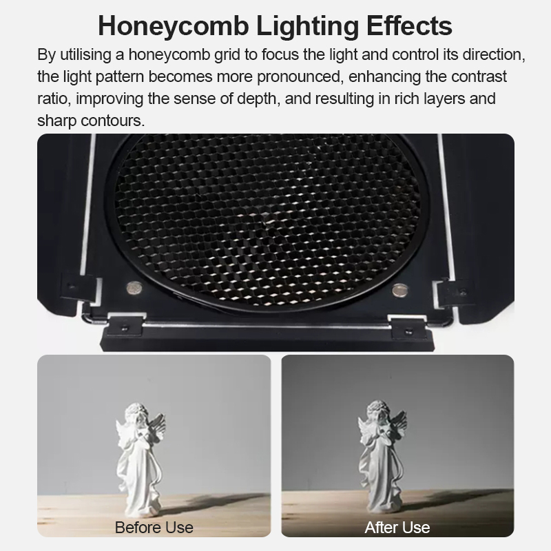 BD-04 Barn Door with Honeycomb - Honeycomb Grid Filter ulasan dan harga