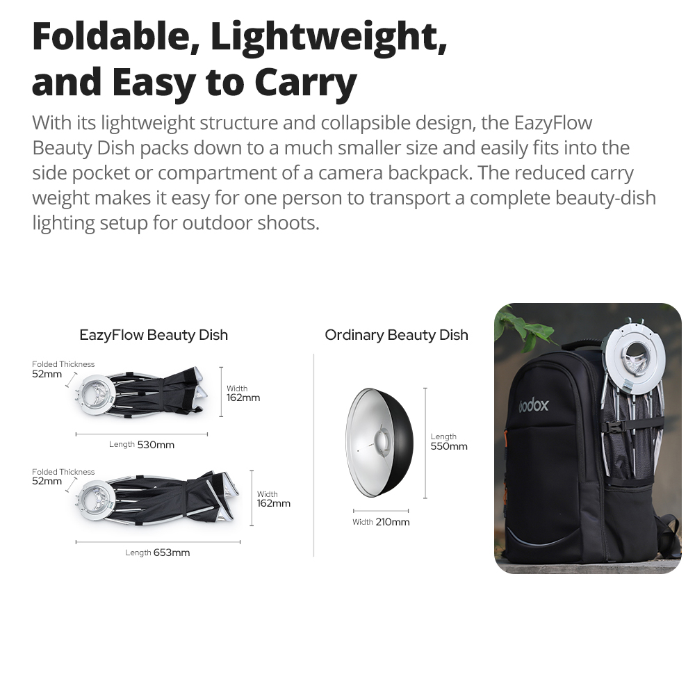 New Godox EazyFlow Beauty Dish - Photography Lighting Product ulasan dan harga