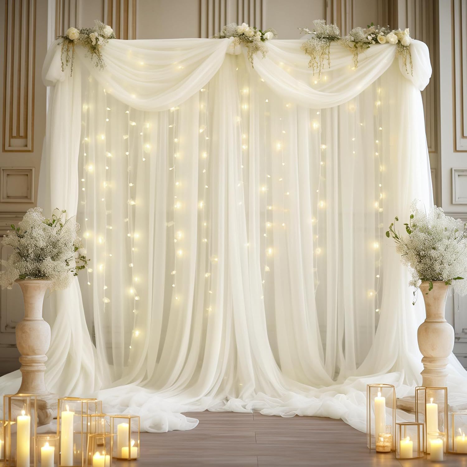 1 Pack Wedding Tulle Backdrop  - Photography Lighting Kits ulasan dan harga