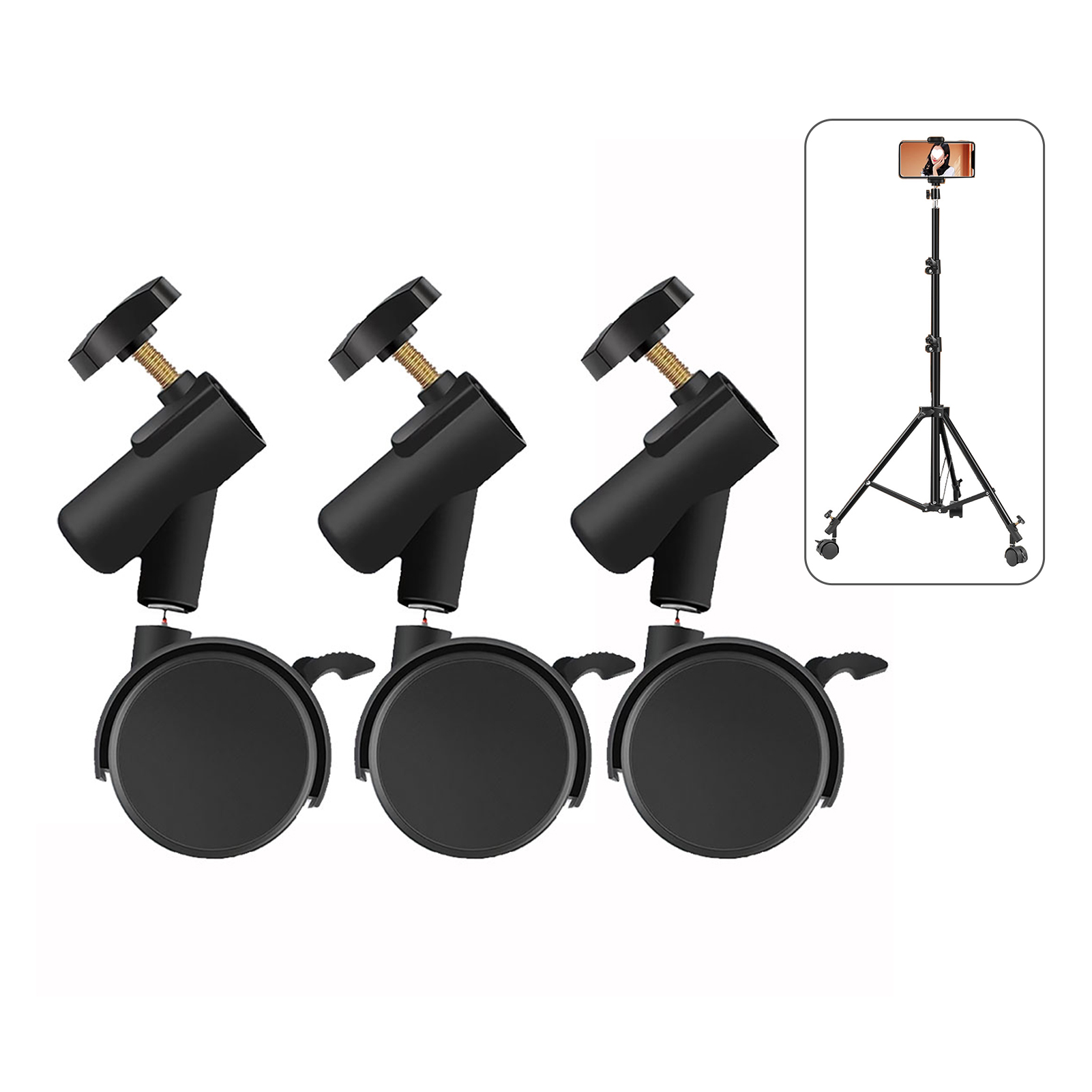 3pcs/set Flexible  Casters Whe - Photography Lighting Set ulasan dan harga