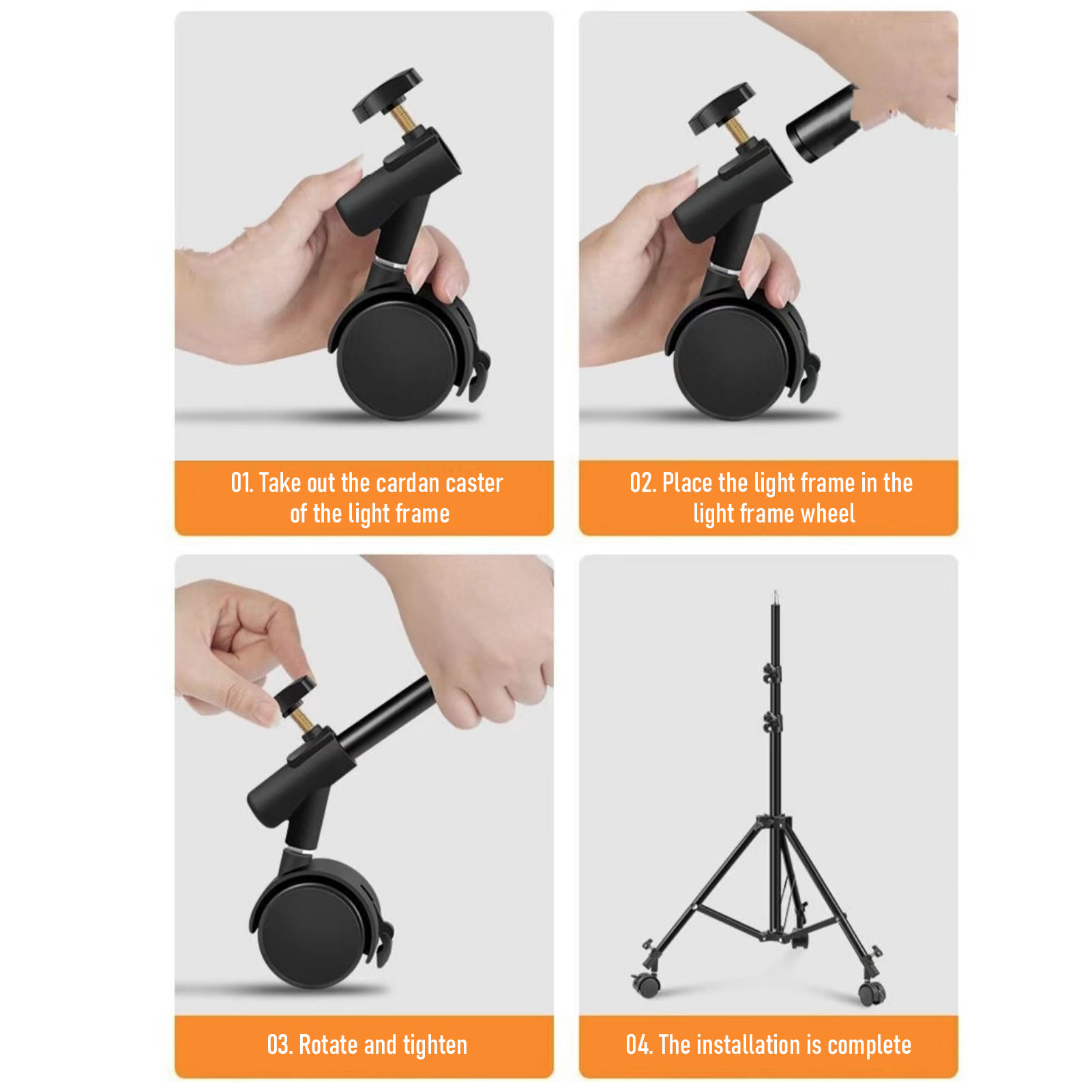 3pcs/set Flexible  Casters Whe - Photography Lighting Set ulasan dan harga
