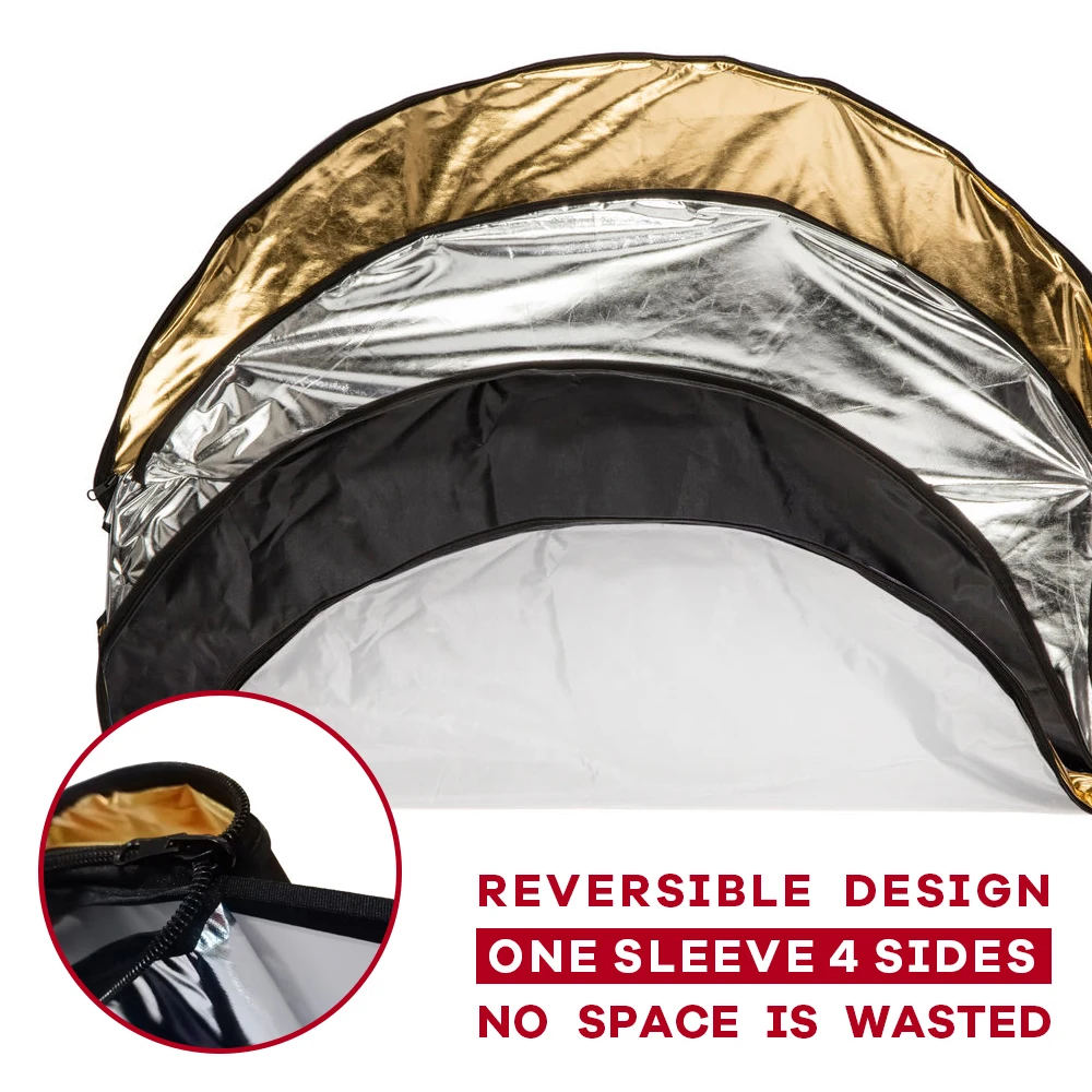 60/80/110cm 5-in-1 Collapsible - Photography Lighting Reflector ulasan dan harga