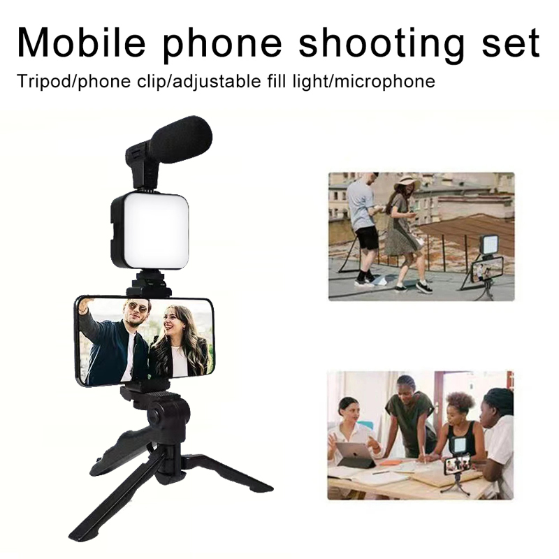 AY49 Smartphone Vlogging Kit W - Iris Photography Led Lighting Pack ulasan dan harga