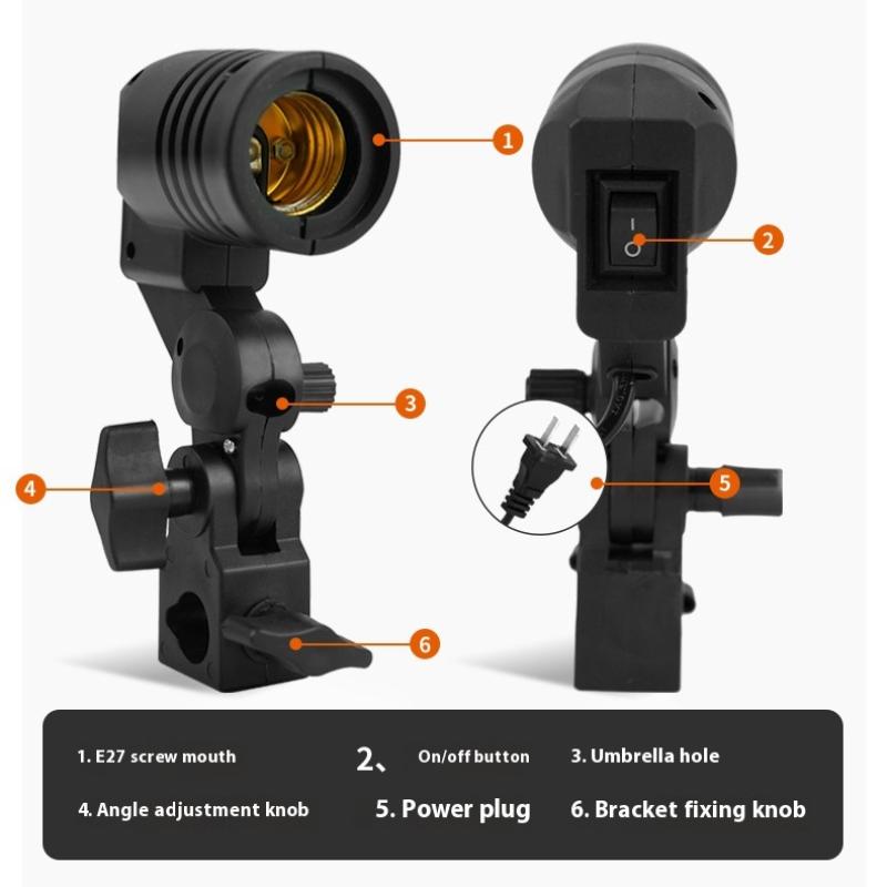 1.8M Cable Cord E27 Socket Sof - Photography Lighting Umbrella ulasan dan harga