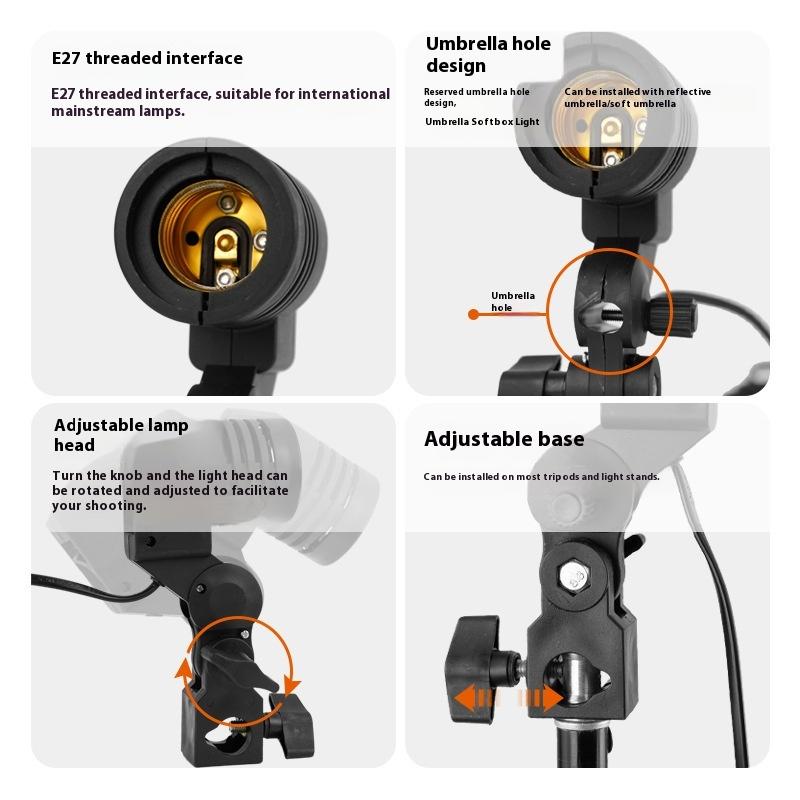 1.8M Cable Cord E27 Socket Sof - Photography Lighting Umbrella ulasan dan harga